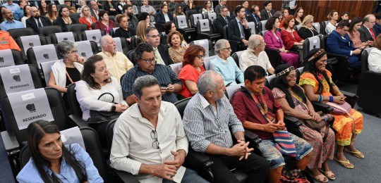 Desembargador Octavio Boccalini, juiz Matheus Miranda e desembargador Maurício Soares