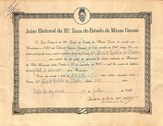 Diploma da primeira vereadora de Belo Horizonte - Alaíde Lisboa